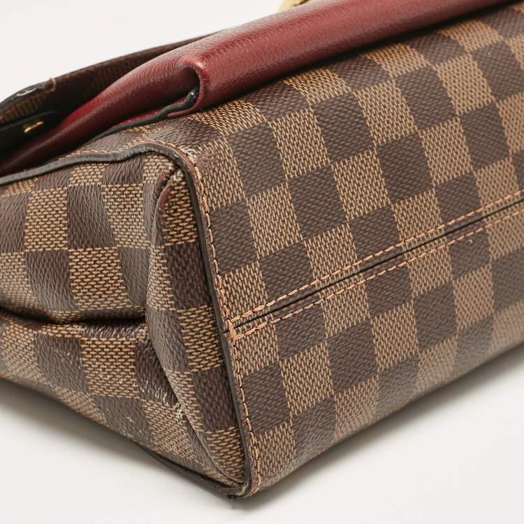 Pre Owned Louis Vuitton Bordeaux Damier Ebene Canvas Vavin PM Bag