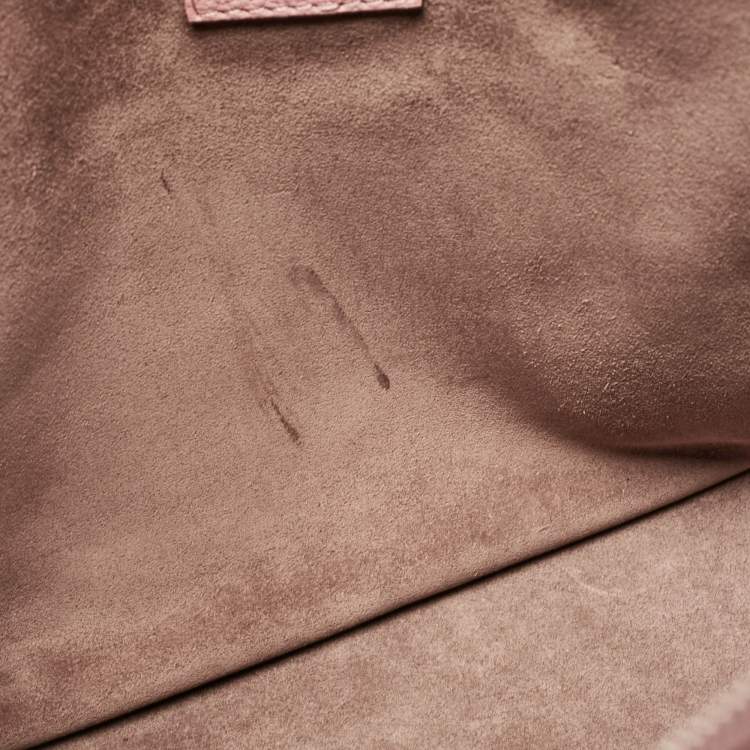 Pre Owned Louis Vuitton Pink/Beige Leather and Python Soft Lockit PM Bag