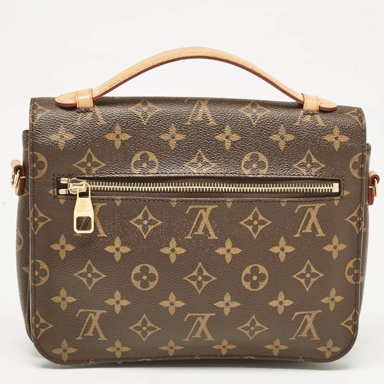Pre Owned Louis Vuitton Monogram Canvas Pochette Metis Bag