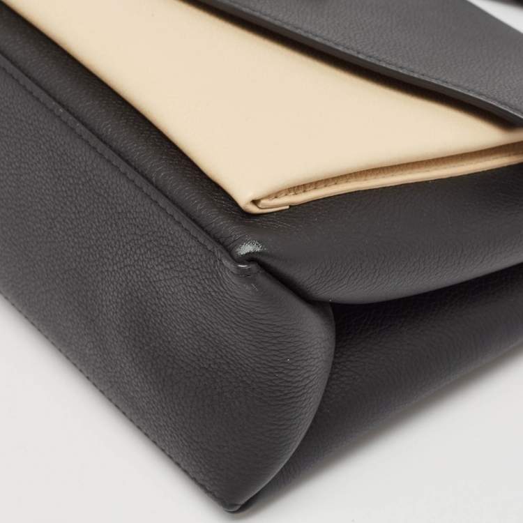 Pre Owned Louis Vuitton Black/Cream Leather Mylockme Bag