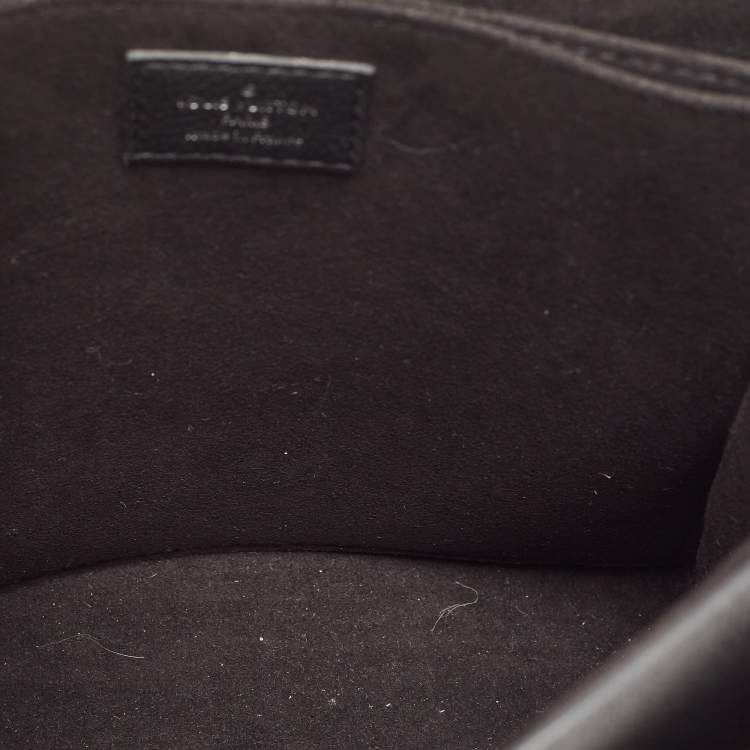 Pre Owned Louis Vuitton Black/Cream Leather Mylockme Bag