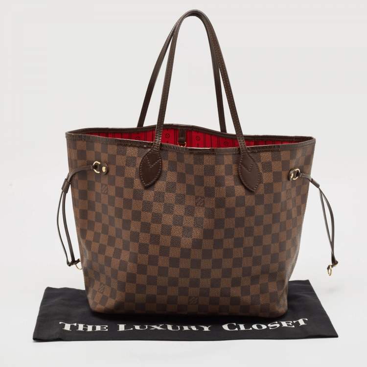 Pre Owned Louis Vuitton Damier Ebene Canvas Neverfull MM Bag