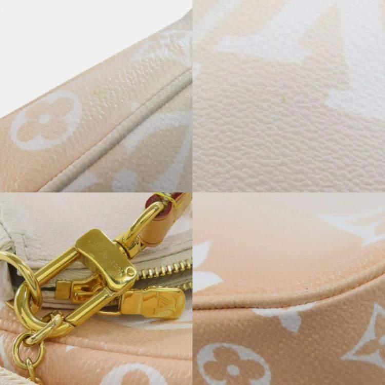 Pre Owned Louis Vuitton Pink Monogram Giant Multi Pochette Accessories Shoulder Bag
