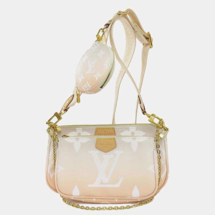 Pre Owned Louis Vuitton Pink Monogram Giant Multi Pochette Accessories Shoulder Bag