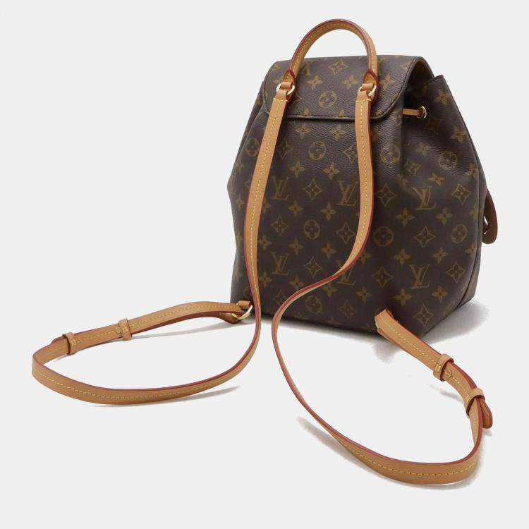 Pre Owned Louis Vuitton Brown Monogram Montsouris NM PM Rucksack Backpack