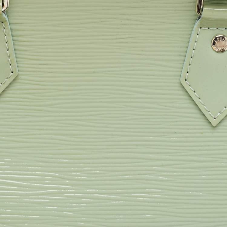 Pre Owned Louis Vuitton Peppermint Electric Epi Leather Alma PM Bag