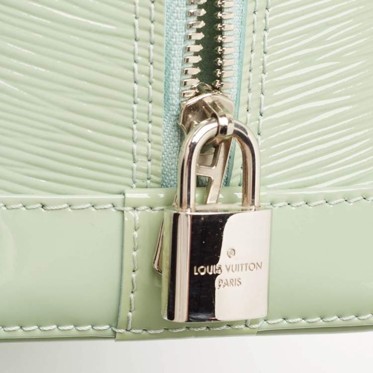 Pre Owned Louis Vuitton Peppermint Electric Epi Leather Alma PM Bag