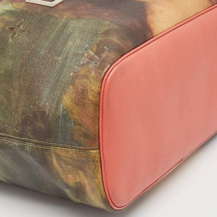 Pre Owned Louis Vuitton x Jeff Koons Pink Coated Canvas Da Vinci Master's Neverfull MM