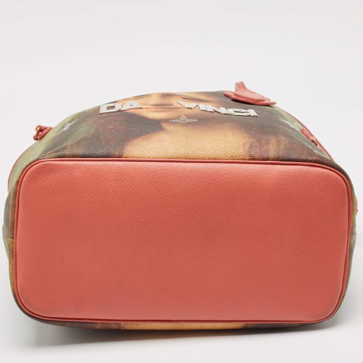 Pre Owned Louis Vuitton x Jeff Koons Pink Coated Canvas Da Vinci Master's Neverfull MM