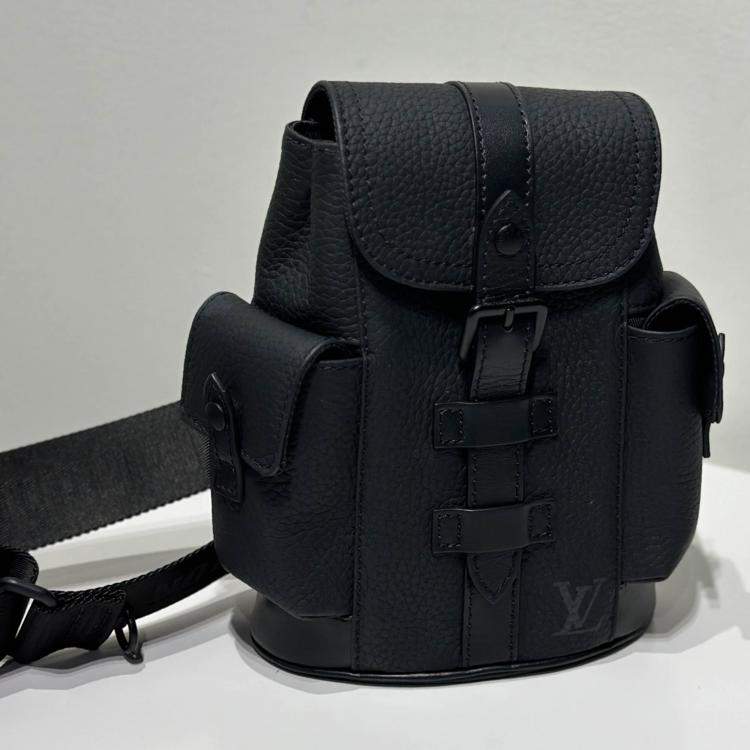 Pre Owned Louis Vuitton Black Leather XS Christopher Backpack