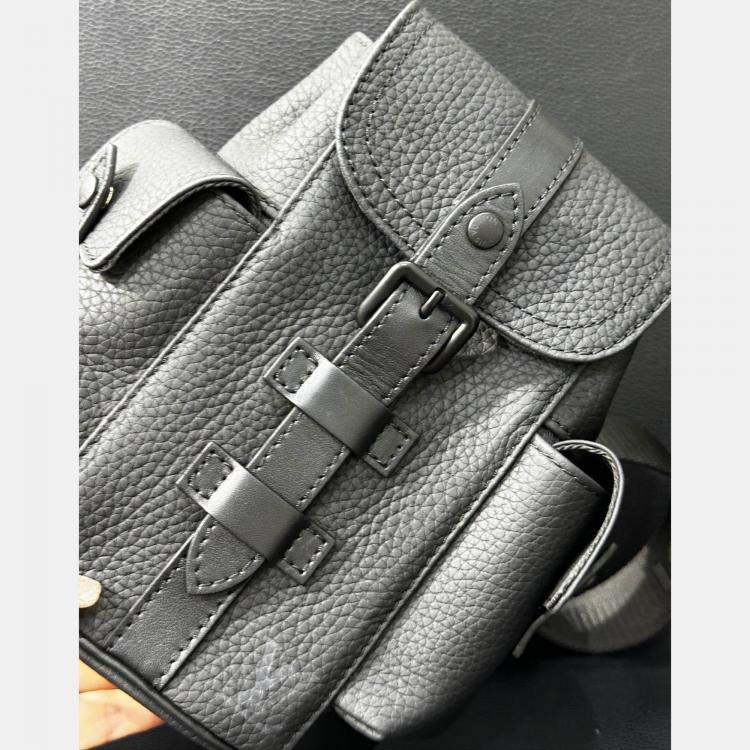 Pre Owned Louis Vuitton Black Leather XS Christopher Backpack