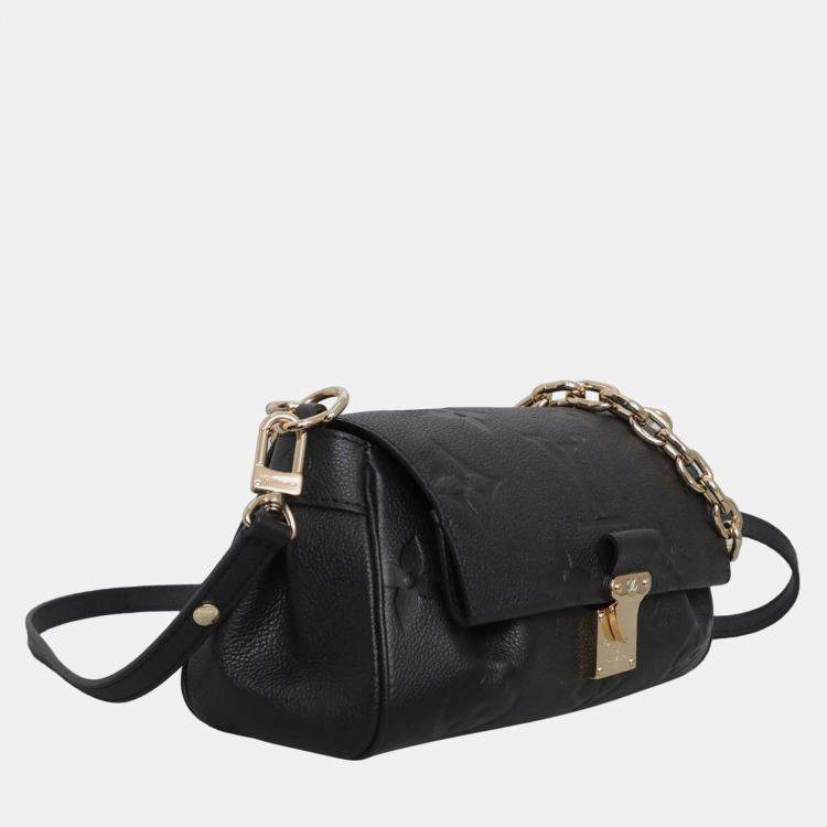 Pre Owned Louis Vuitton Black Monogram Empreinte Favorite Shoulder Bag