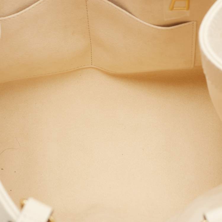 Pre Owned Louis Vuitton Cream Monogram Empriente Leather Giant Onthego MM Bag