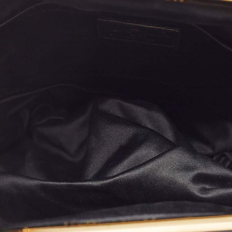 Pre Owned Louis Vuitton Black Monogram Suede Limited Edition Motard Afterdark Clutch
