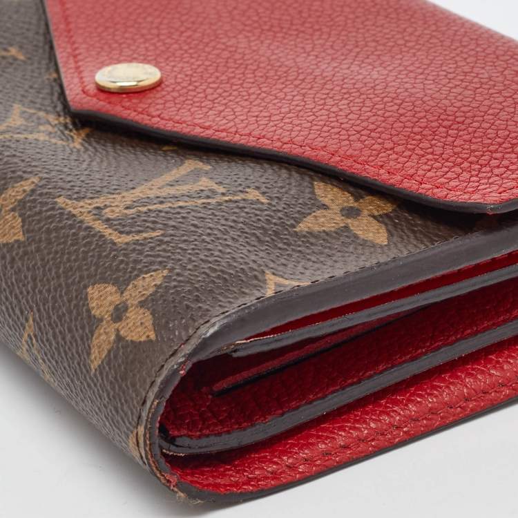 Pre Owned Louis Vuitton Cerise Monogram Canvas Pallas Compact Wallet
