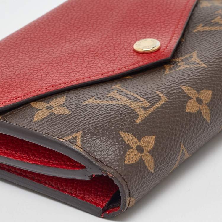 Pre Owned Louis Vuitton Cerise Monogram Canvas Pallas Compact Wallet