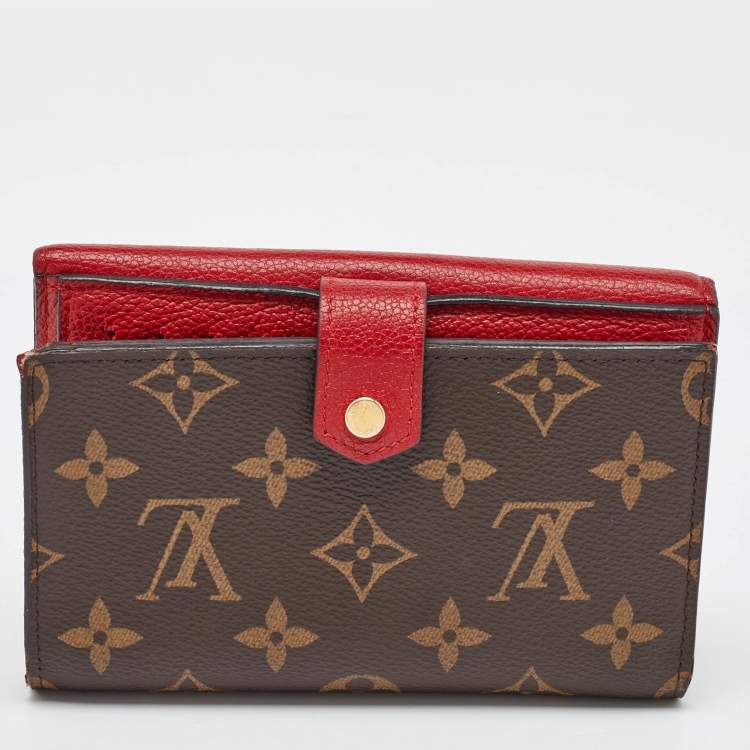 Pre Owned Louis Vuitton Cerise Monogram Canvas Pallas Compact Wallet