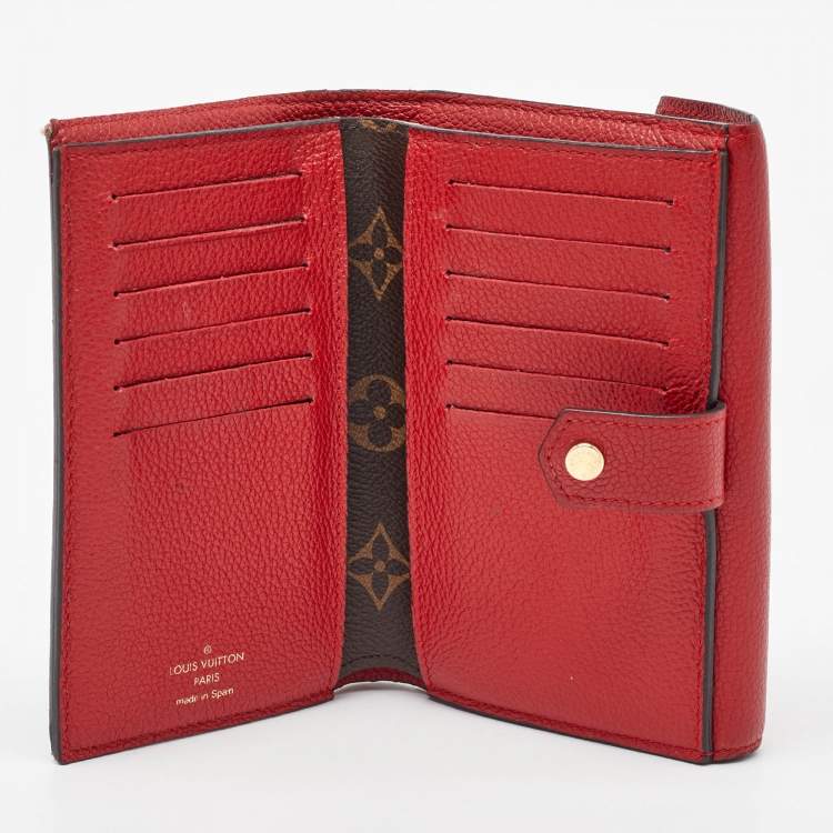 Pre Owned Louis Vuitton Cerise Monogram Canvas Pallas Compact Wallet