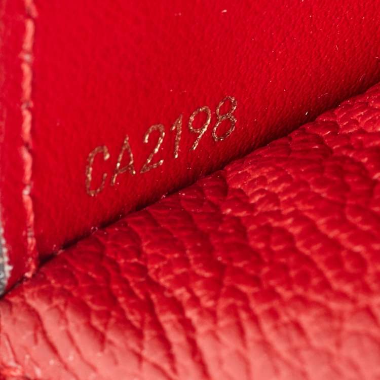 Pre Owned Louis Vuitton Cerise Monogram Canvas Pallas Compact Wallet