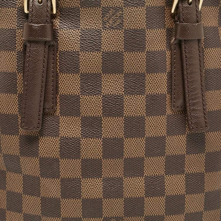Pre Owned Louis Vuitton Damier Ebene Canvas Marais Bucket Bag