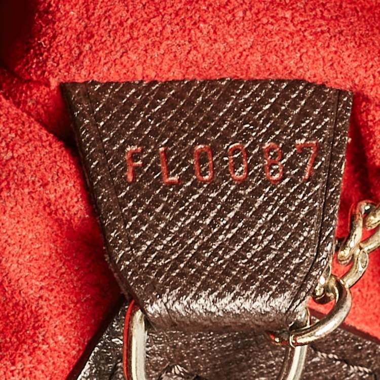 Pre Owned Louis Vuitton Damier Ebene Canvas Marais Bucket Bag