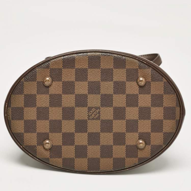 Pre Owned Louis Vuitton Damier Ebene Canvas Marais Bucket Bag
