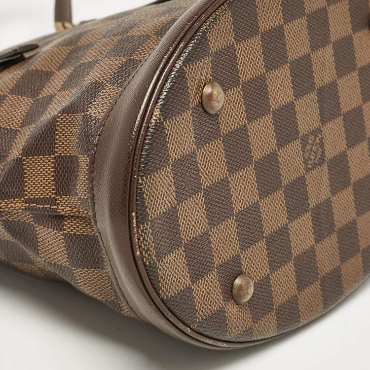 Pre Owned Louis Vuitton Damier Ebene Canvas Marais Bucket Bag
