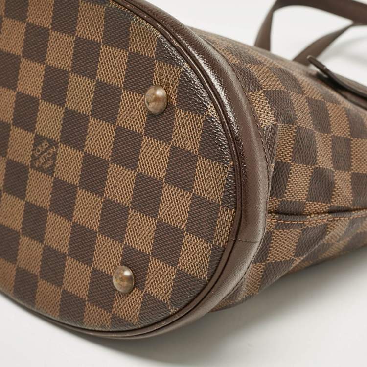 Pre Owned Louis Vuitton Damier Ebene Canvas Marais Bucket Bag