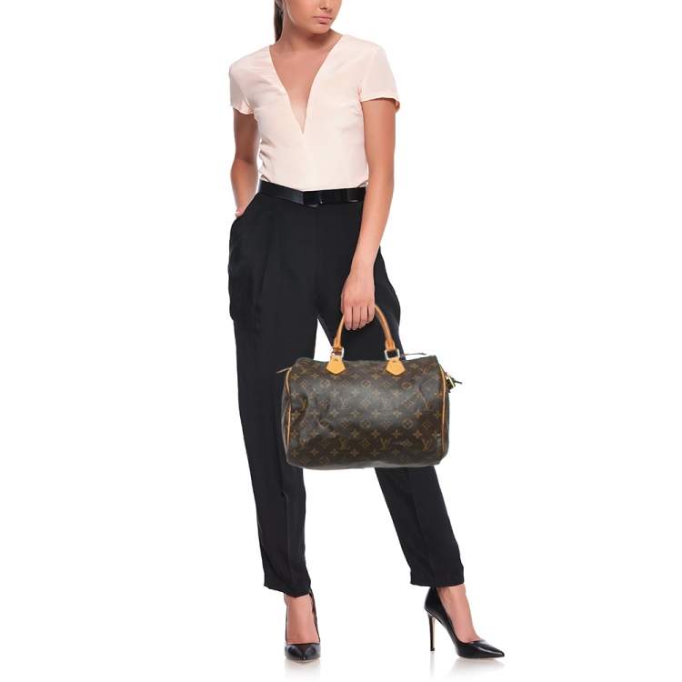 Pre Owned Louis Vuitton Monogram Canvas Speedy 30 Bag