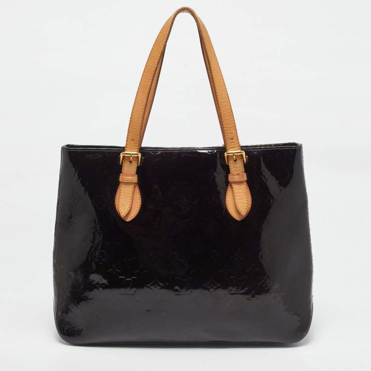 Pre Owned Louis Vuitton Amarante Monogram Vernis Brentwood Bag