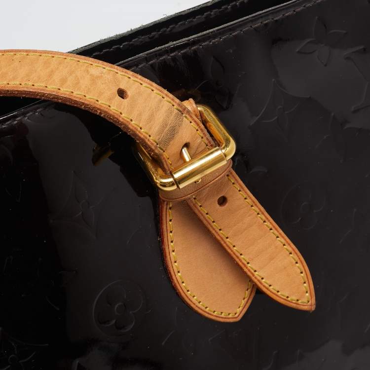 Pre Owned Louis Vuitton Amarante Monogram Vernis Brentwood Bag