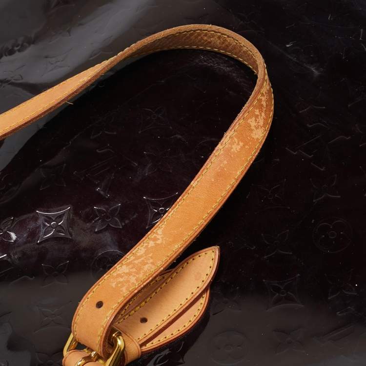 Pre Owned Louis Vuitton Amarante Monogram Vernis Brentwood Bag