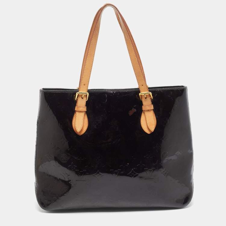 Pre Owned Louis Vuitton Amarante Monogram Vernis Brentwood Bag