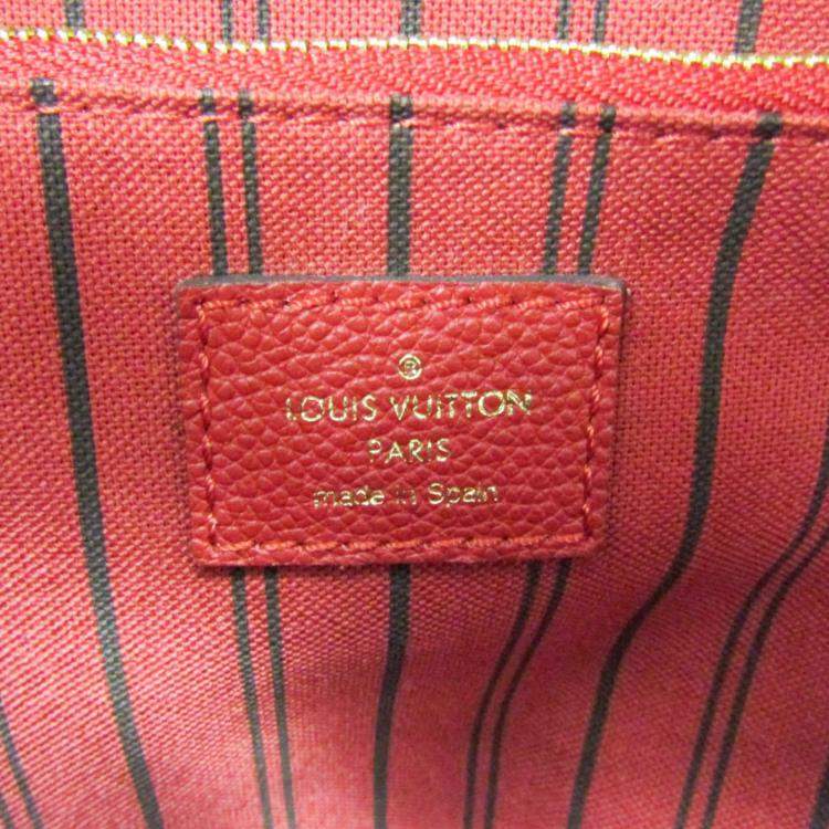 Pre Owned Louis Vuitton Cerise Monogram Empreinte Leather Sorbonne Backpack