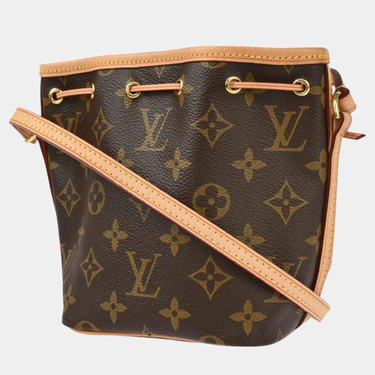 Pre Owned Louis Vuitton Brown Monogram Canvas Nano Noe Shoulder Bag