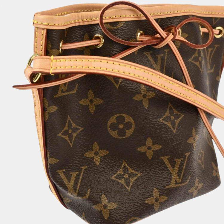 Pre Owned Louis Vuitton Brown Monogram Canvas Nano Noe Shoulder Bag