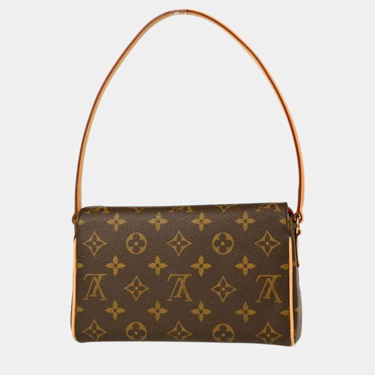 Pre Owned Louis Vuitton Brown Monogram Canvas Recital Handbag 