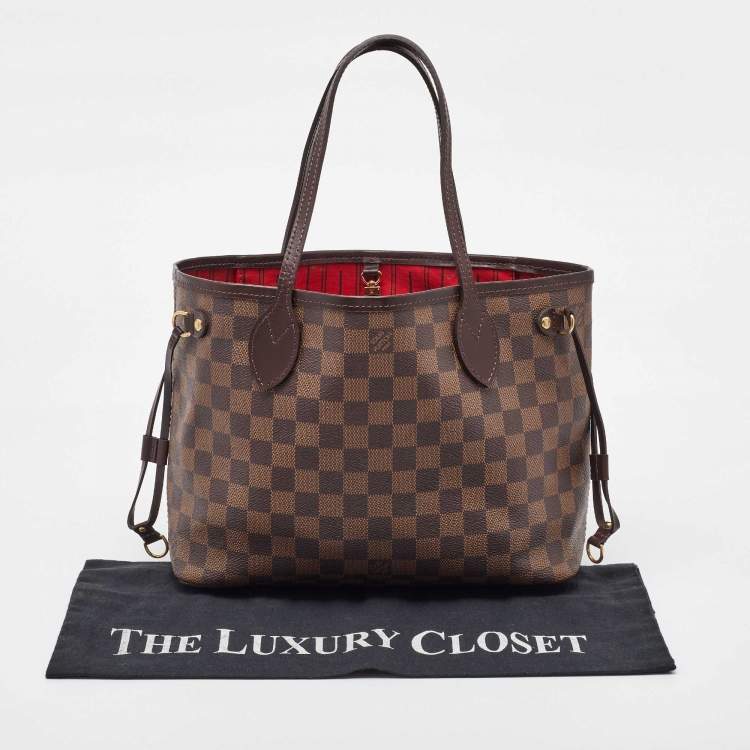 Pre Owned Louis Vuitton Damier Ebene Canvas Neverfull PM Bag
