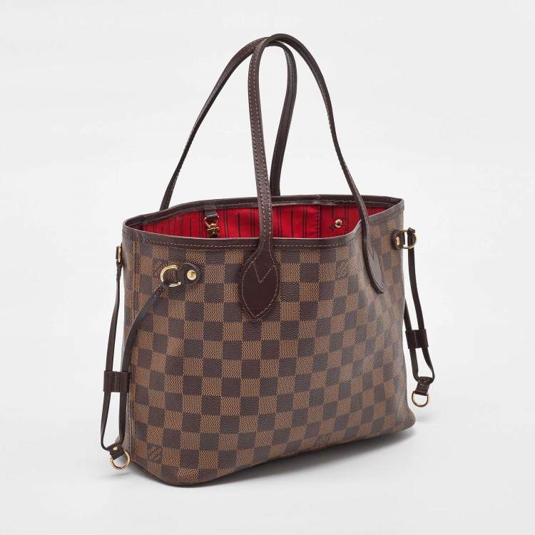 Pre Owned Louis Vuitton Damier Ebene Canvas Neverfull PM Bag
