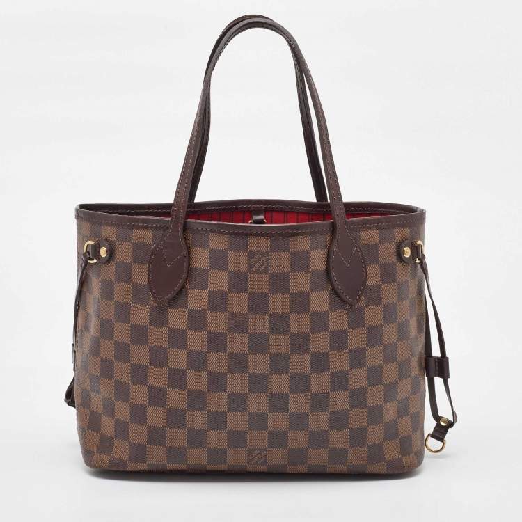 Pre Owned Louis Vuitton Damier Ebene Canvas Neverfull PM Bag