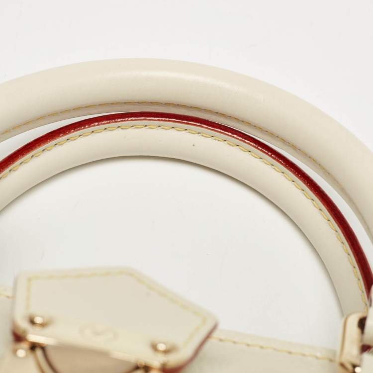 Pre Owned Louis Vuitton White Suhali Leather L'Epanoui PM Bag