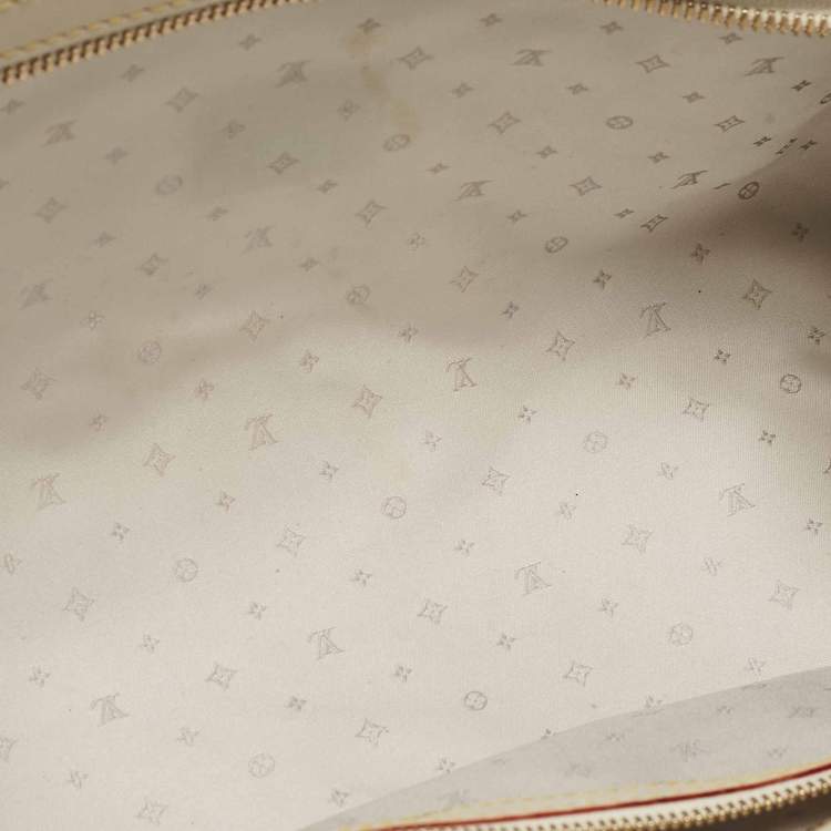 Pre Owned Louis Vuitton White Suhali Leather L'Epanoui PM Bag