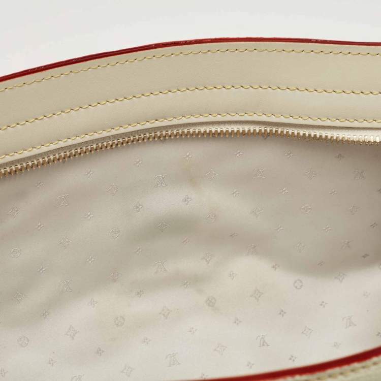 Pre Owned Louis Vuitton White Suhali Leather L'Epanoui PM Bag