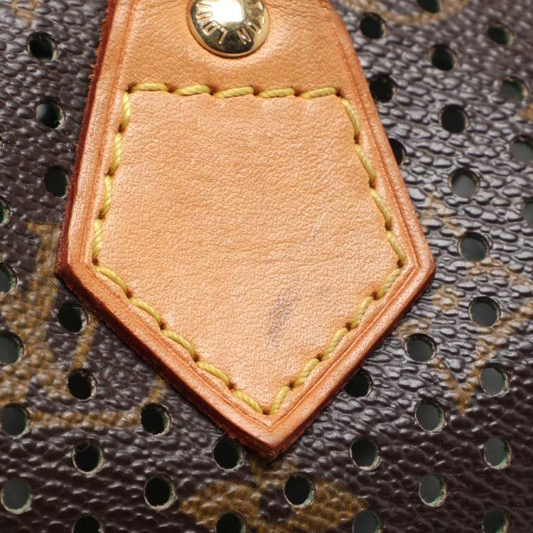 Pre Owned Louis Vuitton Green Monogram Perforated Canvas Limited Edition Speedy 30 Bag