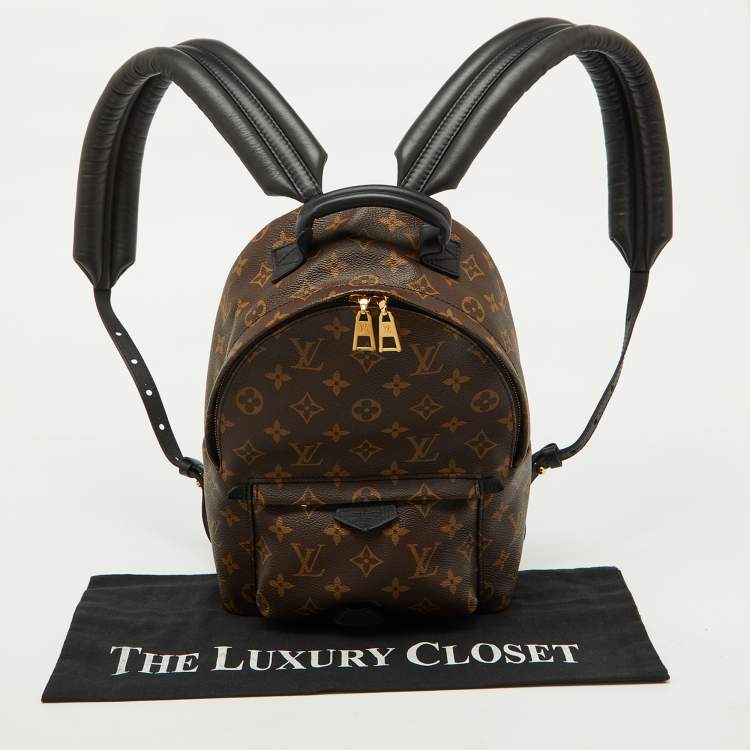 Pre Owned Louis Vuitton Black Monogram Canvas Palm Springs PM Backpack