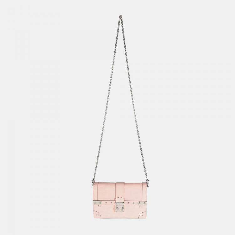 Pre Owned Louis Vuitton Rose Ballerine Epi Trunk Chain Wallet