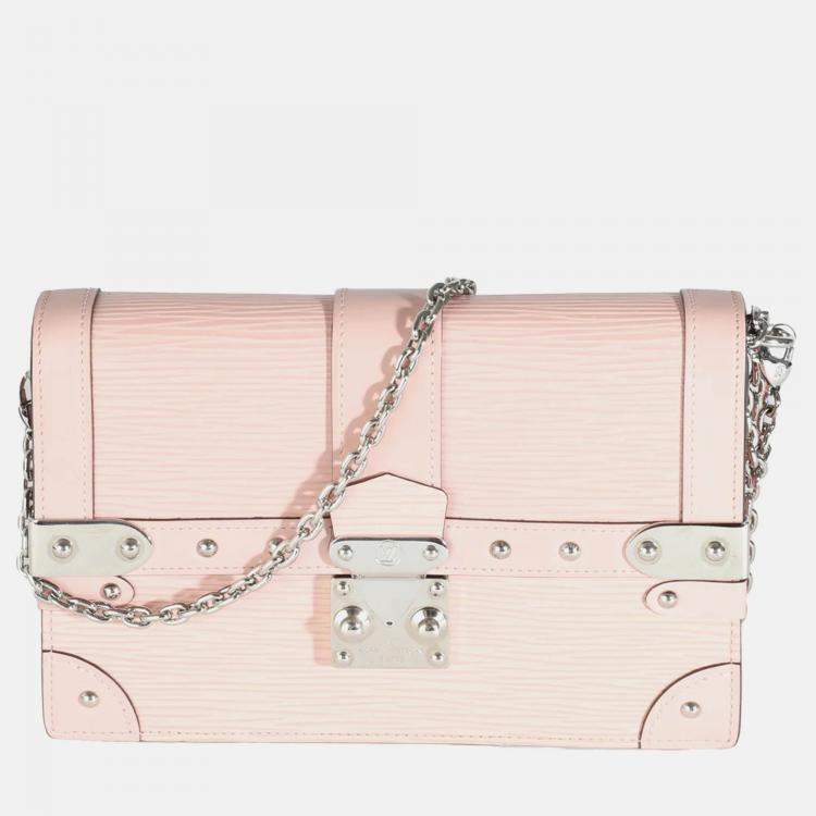 Pre Owned Louis Vuitton Rose Ballerine Epi Trunk Chain Wallet