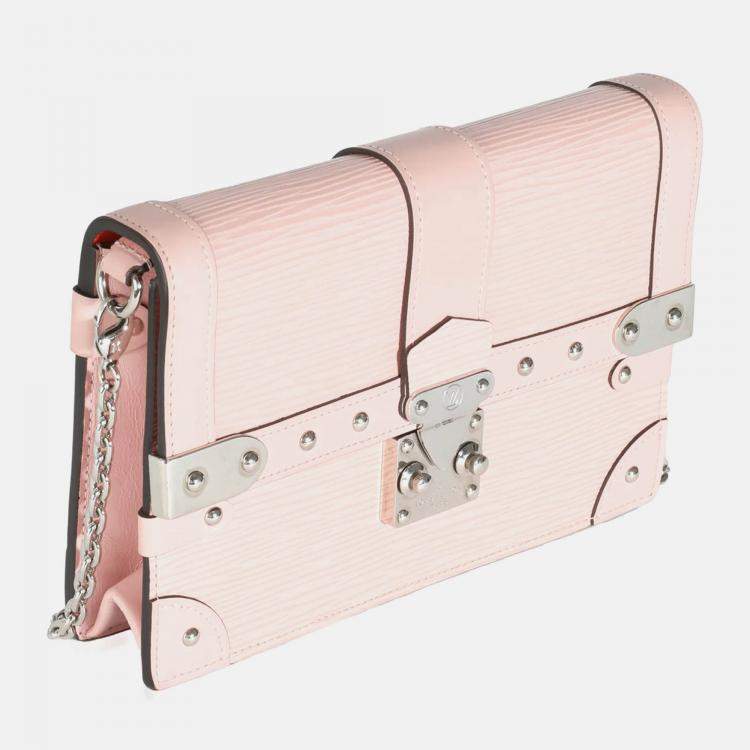 Pre Owned Louis Vuitton Rose Ballerine Epi Trunk Chain Wallet