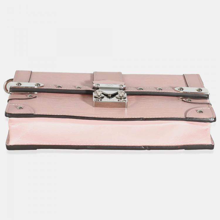 Pre Owned Louis Vuitton Rose Ballerine Epi Trunk Chain Wallet