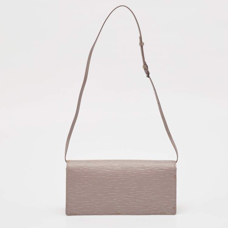 Pre Owned Louis Vuitton Lilac Epi Leather Honfleur Clutch Bag